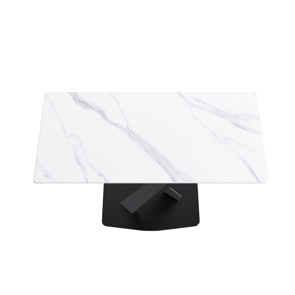 63-Inch Modern Artificial Stone Dining Table