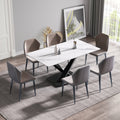63-Inch Modern Artificial Stone Dining Table