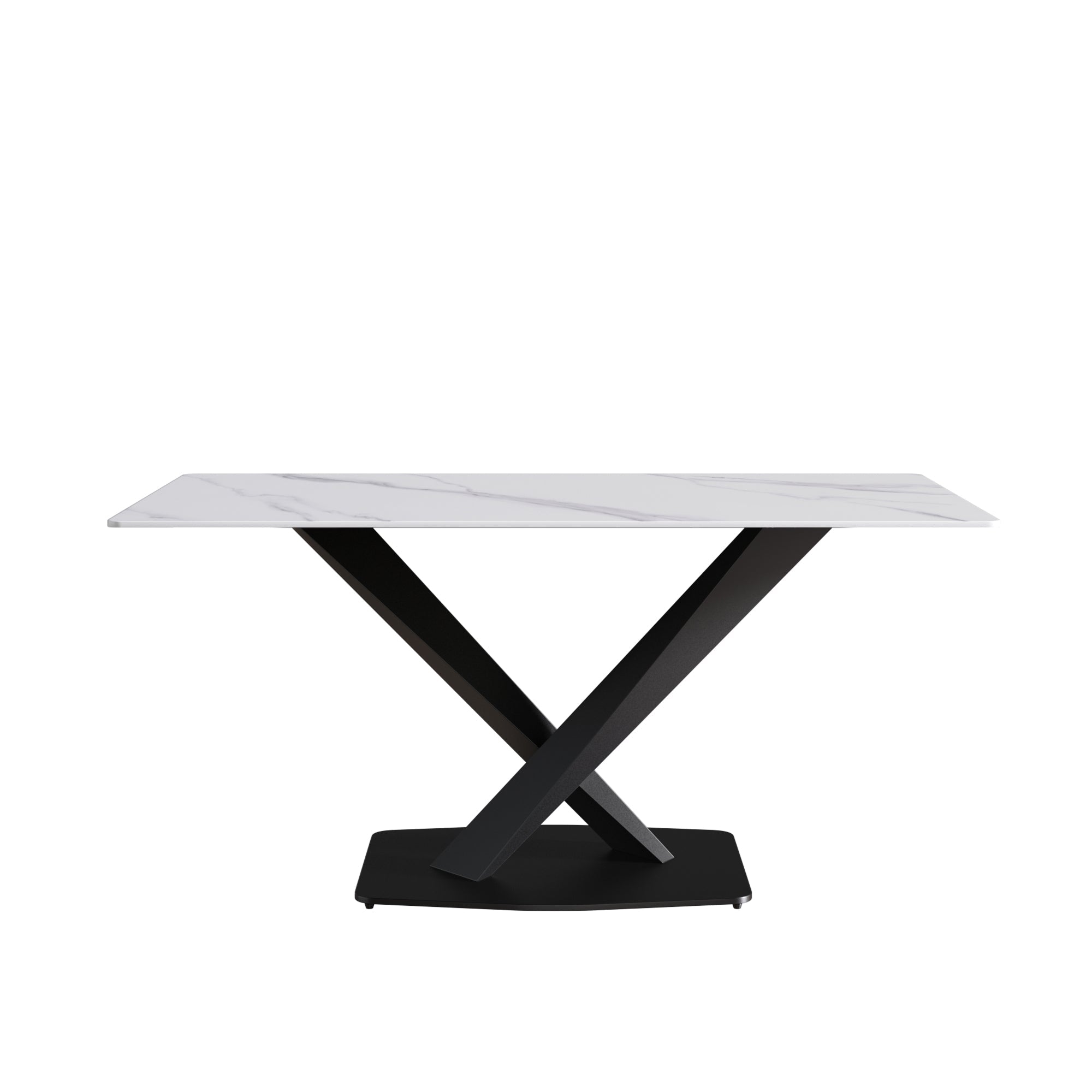63-Inch Modern Artificial Stone Dining Table