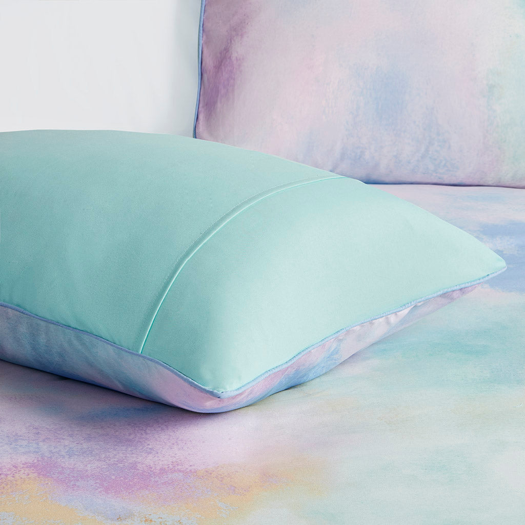 Full/Queen Watercolor Tie Dye Printed Comforter Set