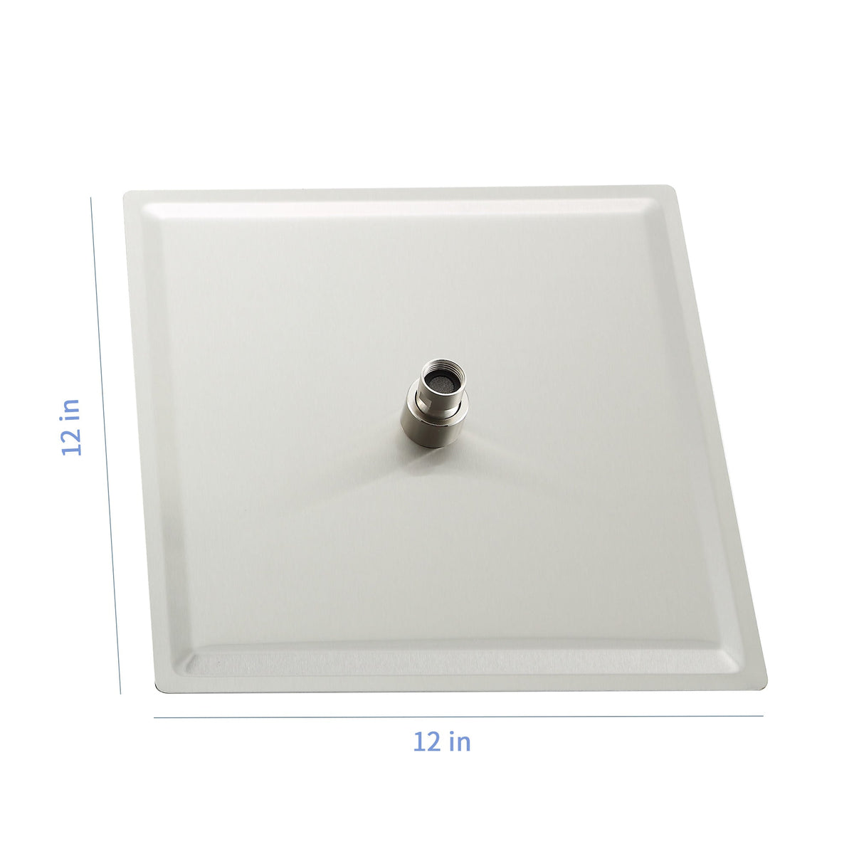 12 Inch Square Brushed Nickel Rain Fixed Shower Head
