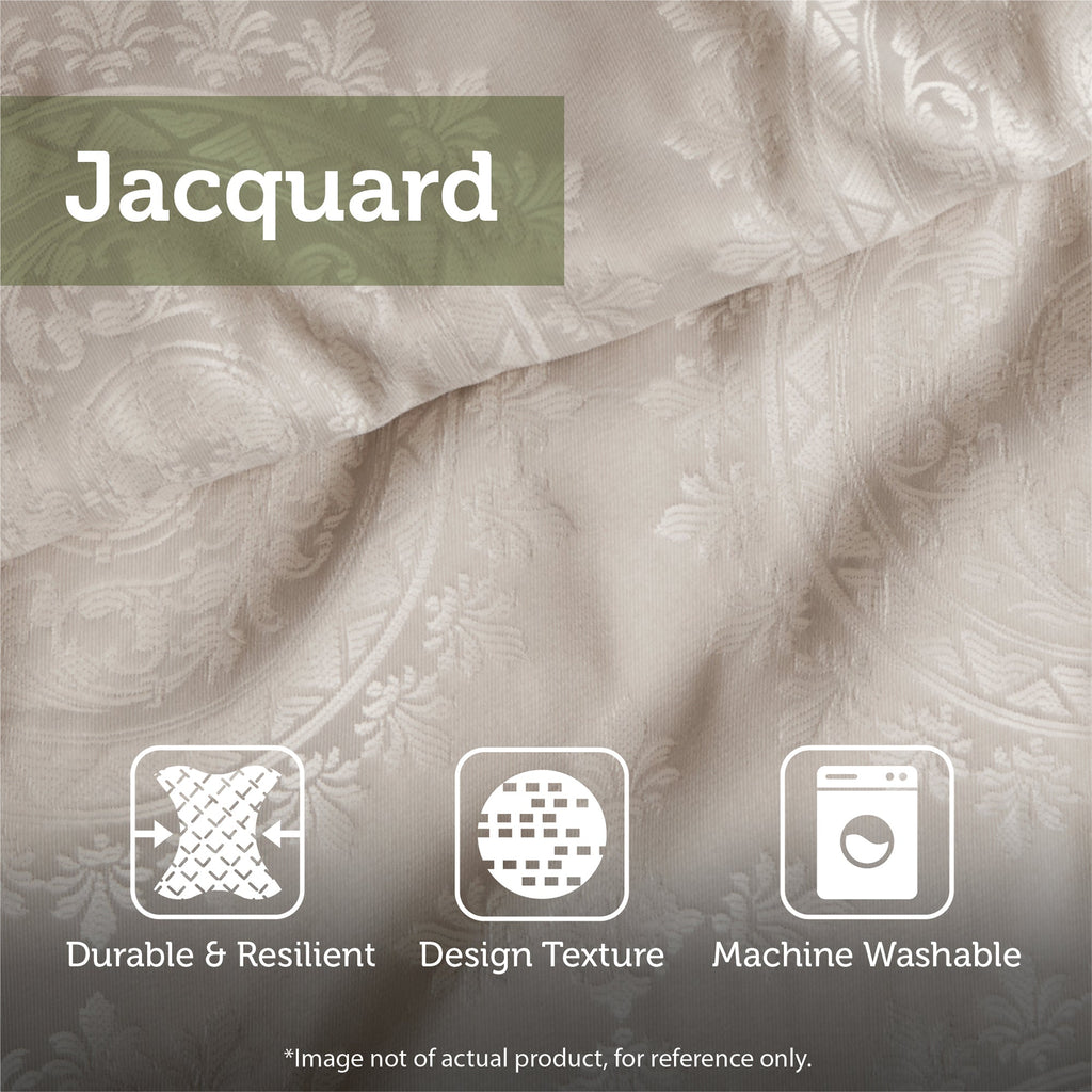 King 7 Piece Jacquard Comforter Set with Throw Pillows