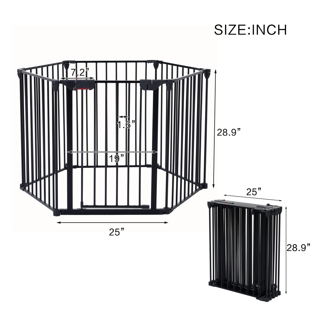 150" Adjustable Safety Gate - 6 Panels Play Yard