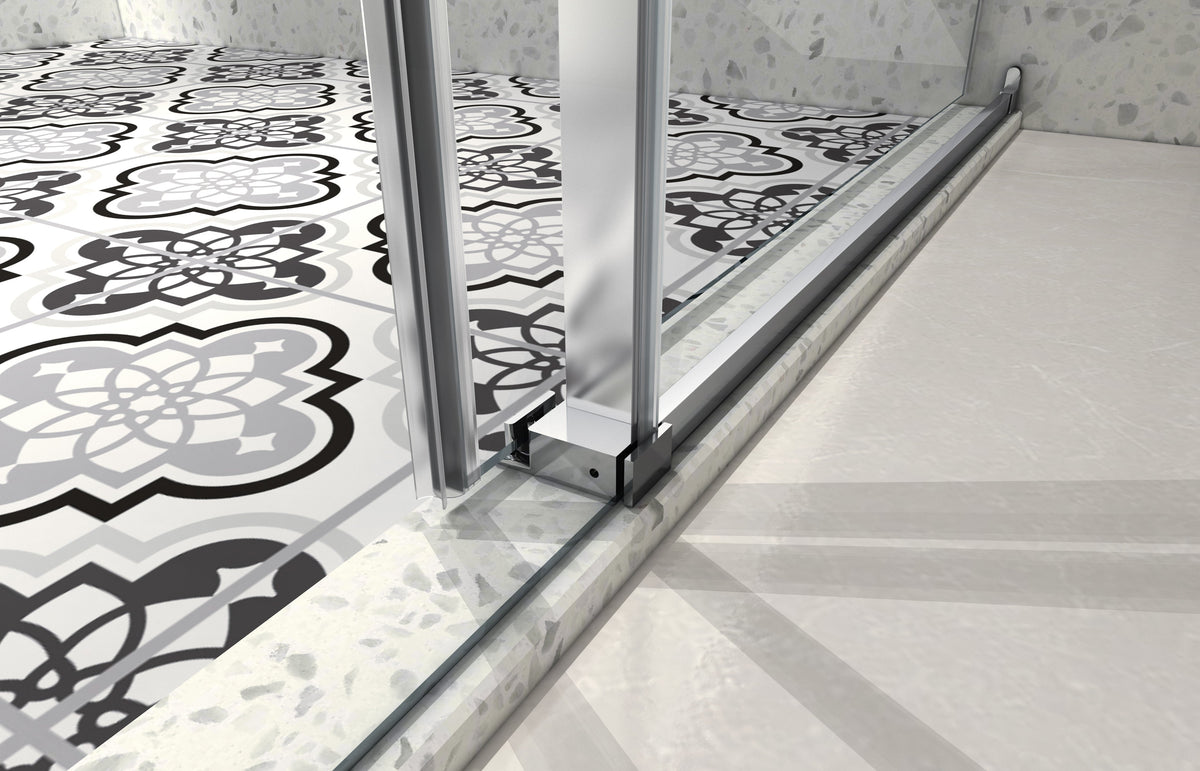 Brushed Nickel Frameless Shower Door