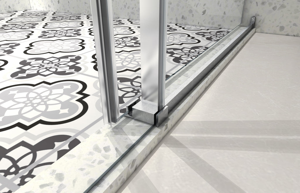 Brushed Nickel Frameless Shower Door