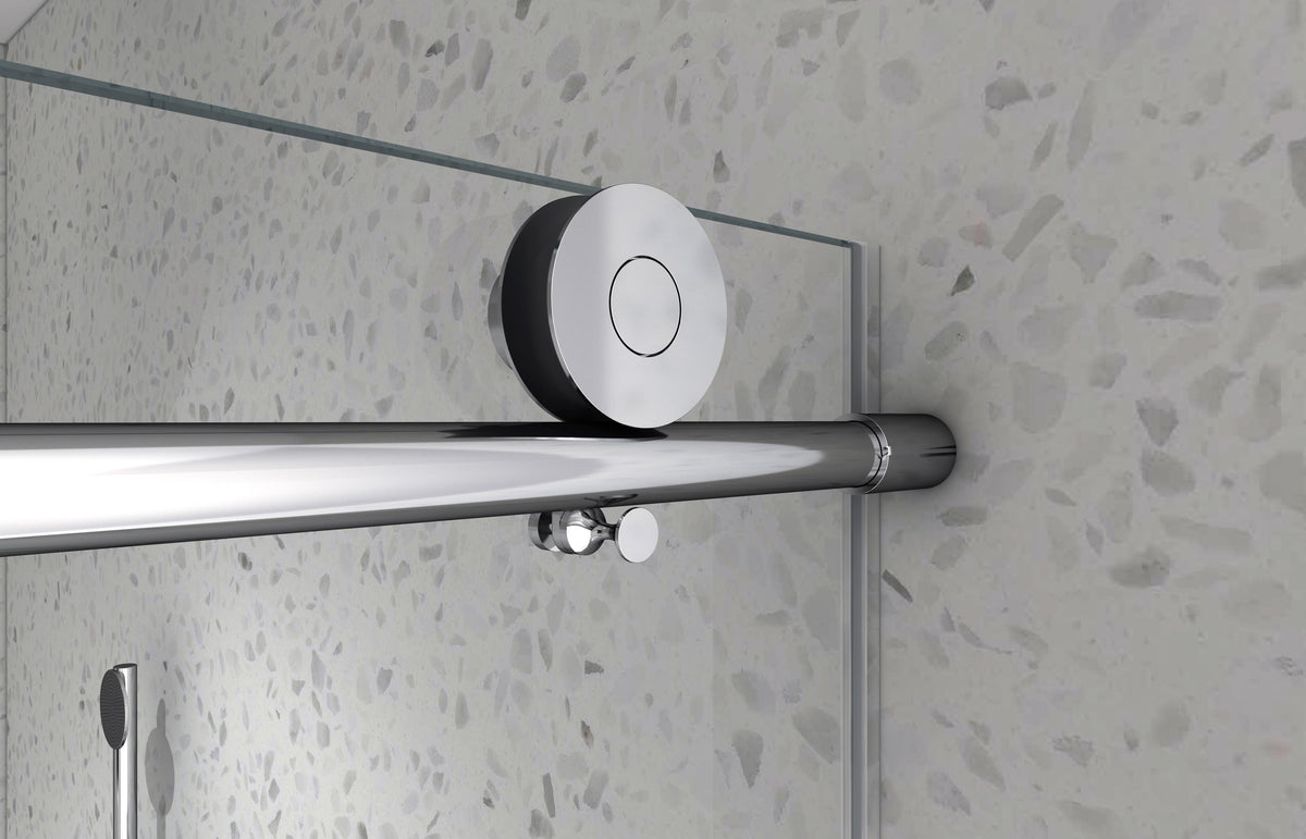 4876 Brushed Nickel Frameless Shower Door with Soft Closing