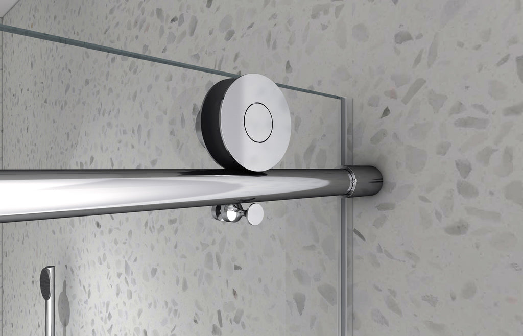 Brushed Nickel Frameless Shower Door