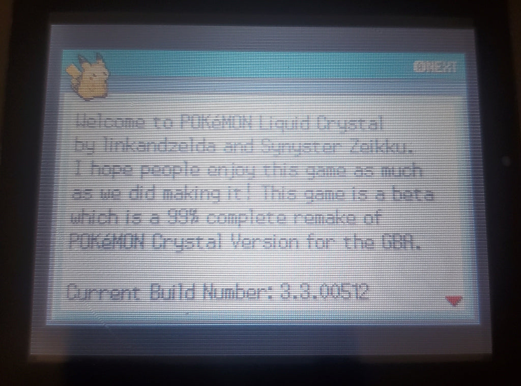 Pokemon Liquid Crystal GBA ROM Hack Video Game Custom Gameboy Advance