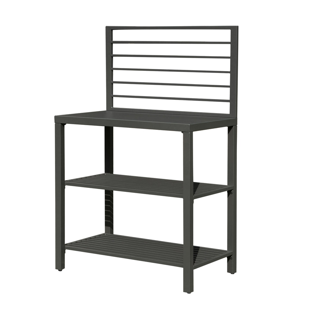 Outdoor Kitchen Island with Storage and Protective Cover - Aluminum