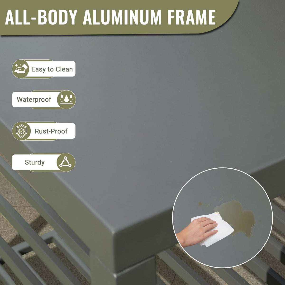 Outdoor Kitchen Island with Storage with Double Storage Racks - Aluminum