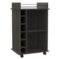 Dukat Bar Cart with Wine Rack - Espresso