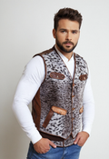 Men's Cowhide Hair On Pony Skin Vest