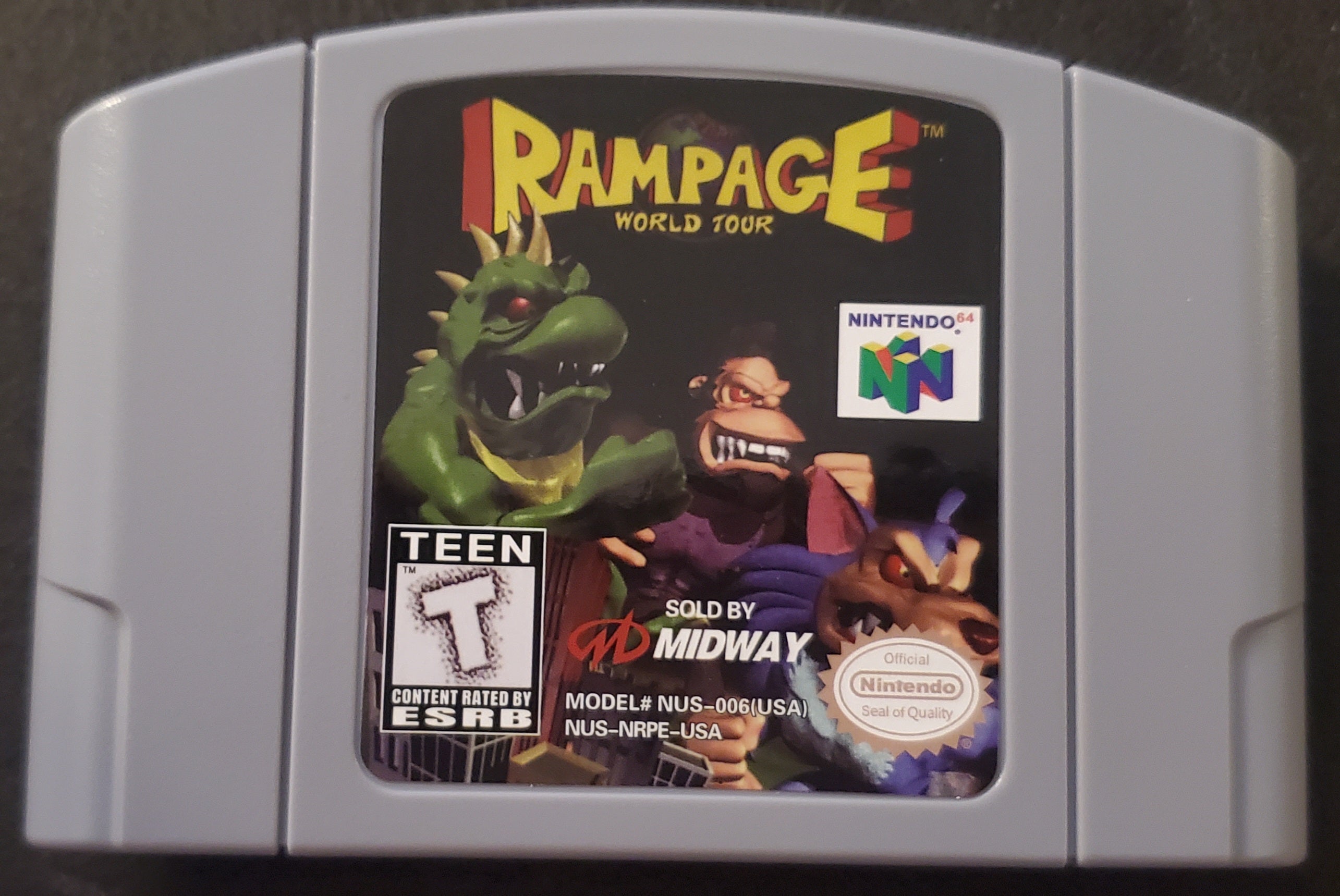 Rampage World Tour N64 Nintendo 64 Video Game Cartridge 1998