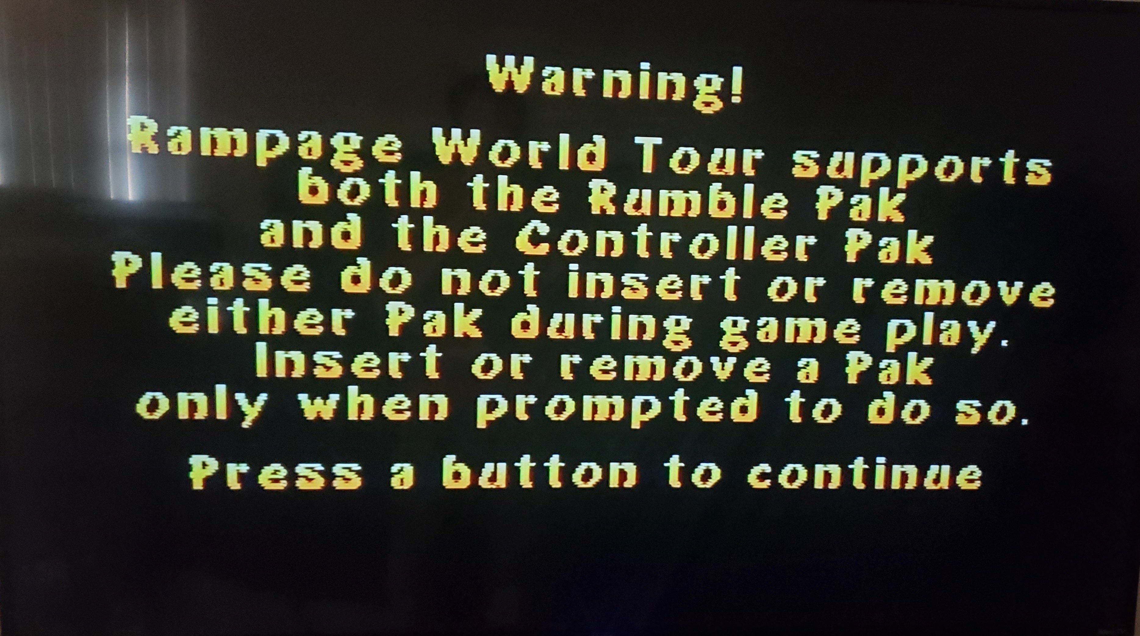 Rampage World Tour N64 Nintendo 64 Video Game Cartridge 1998
