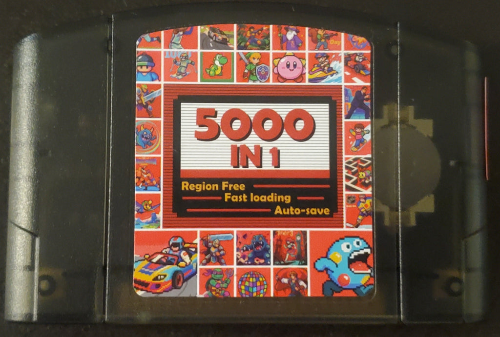 5000 in 1 N64 Video Game Cartridge Nintendo 64 GB, GBC, SNES