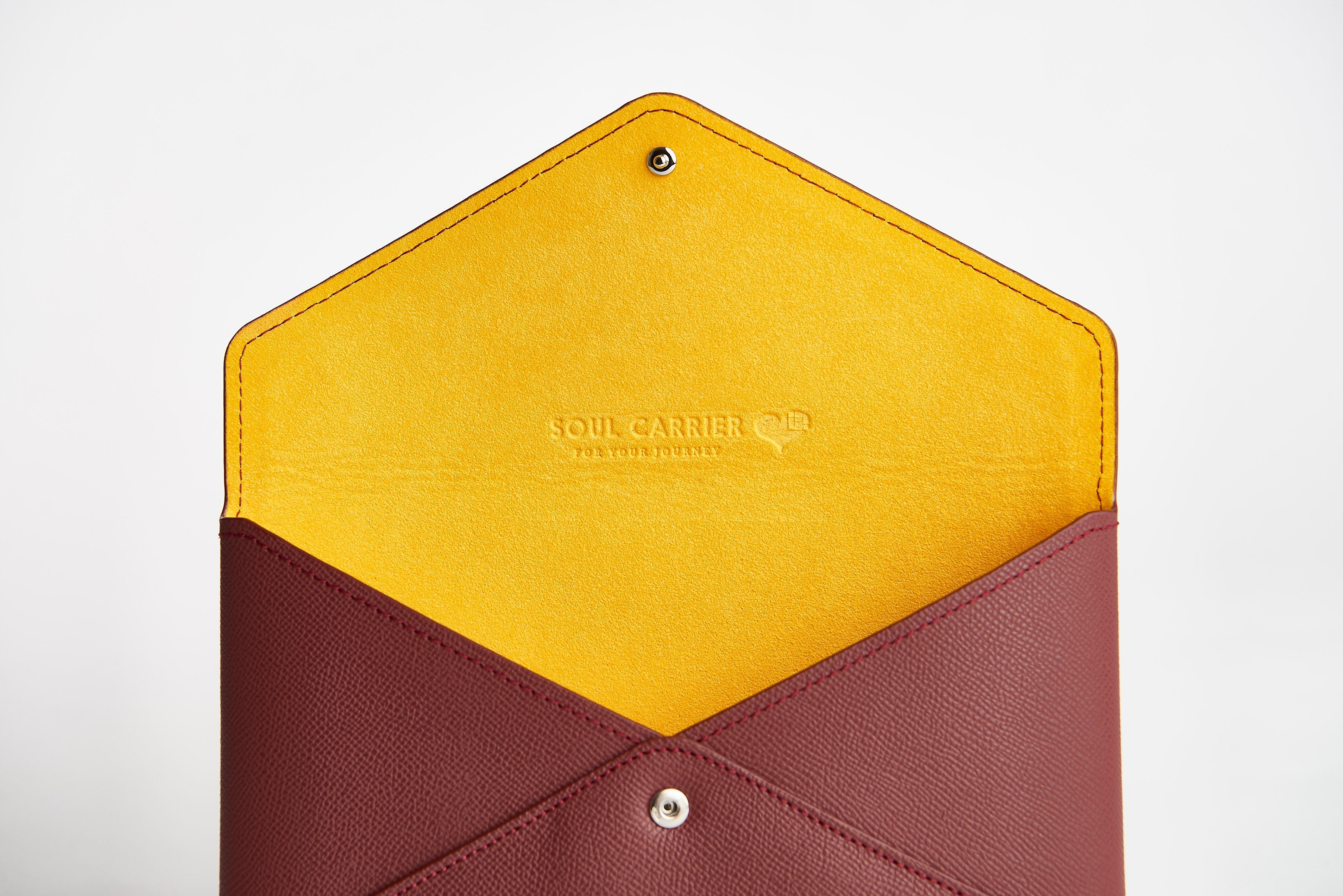 Soul Carrier x ASU Maroon Epsom Leather Clutch