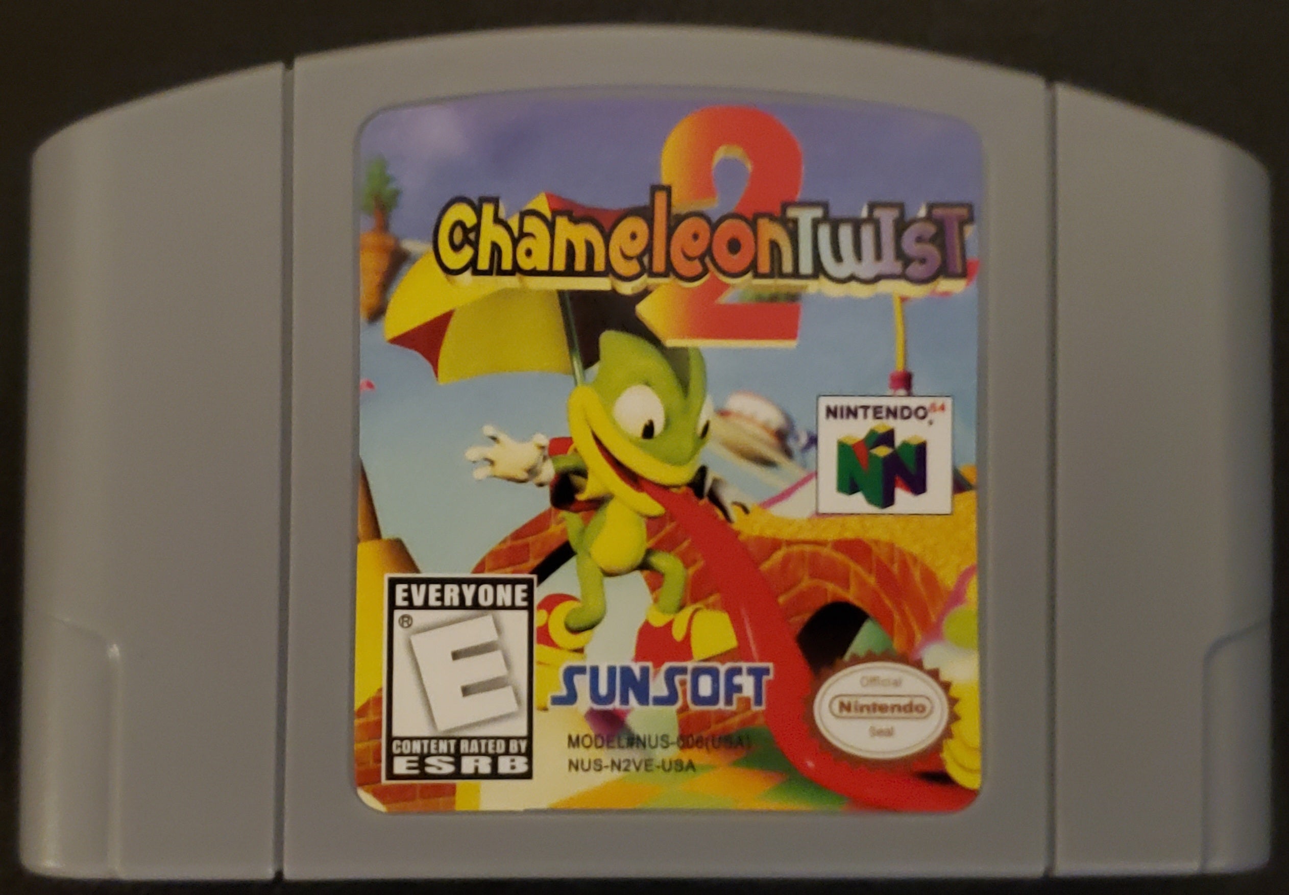 Chameleon Twist 2 N64 Nintendo 64 Video Game Cartridge 1999