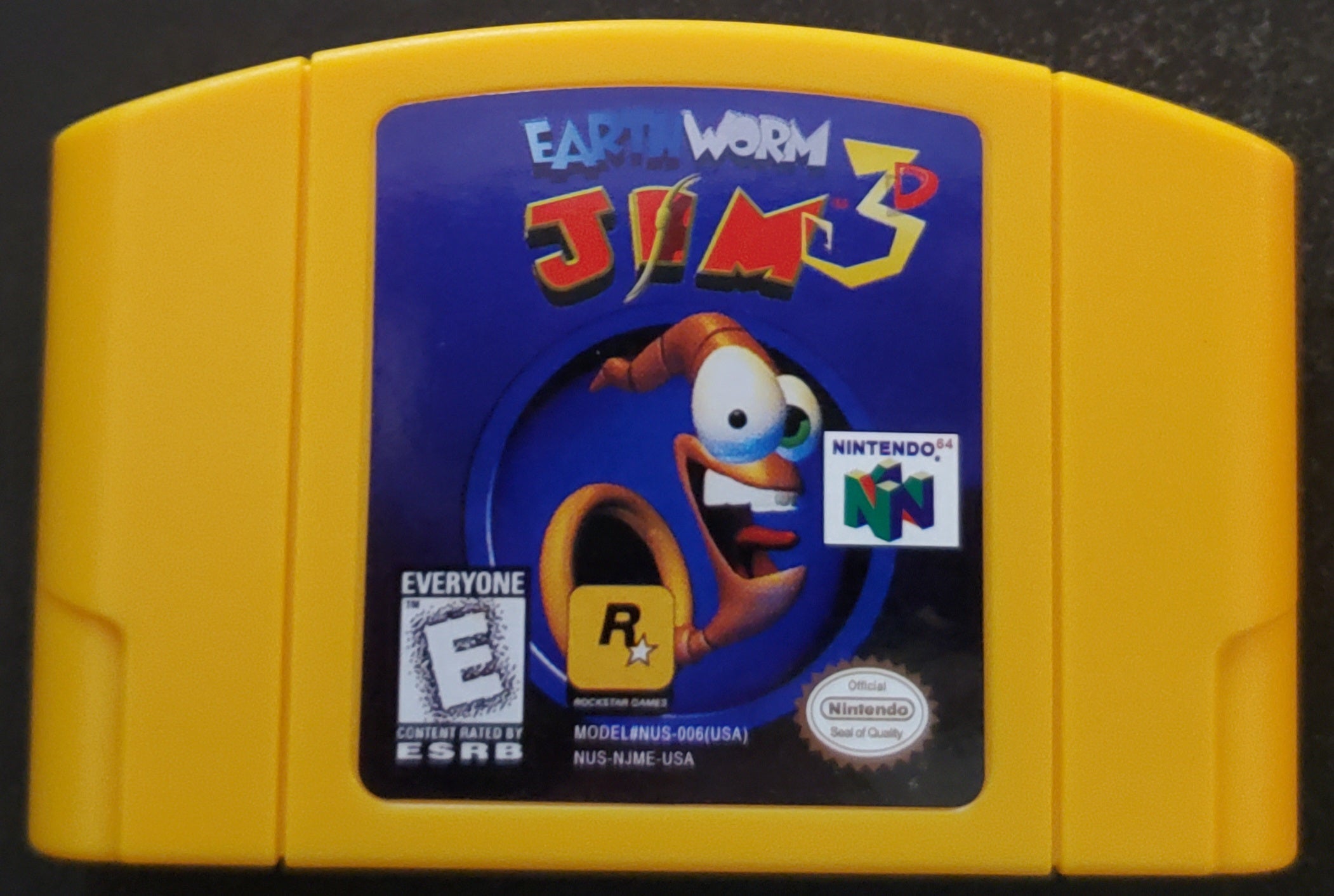 Earthworm Jim 3D N64 Nintendo 64 Video Game Cartridge 1999
