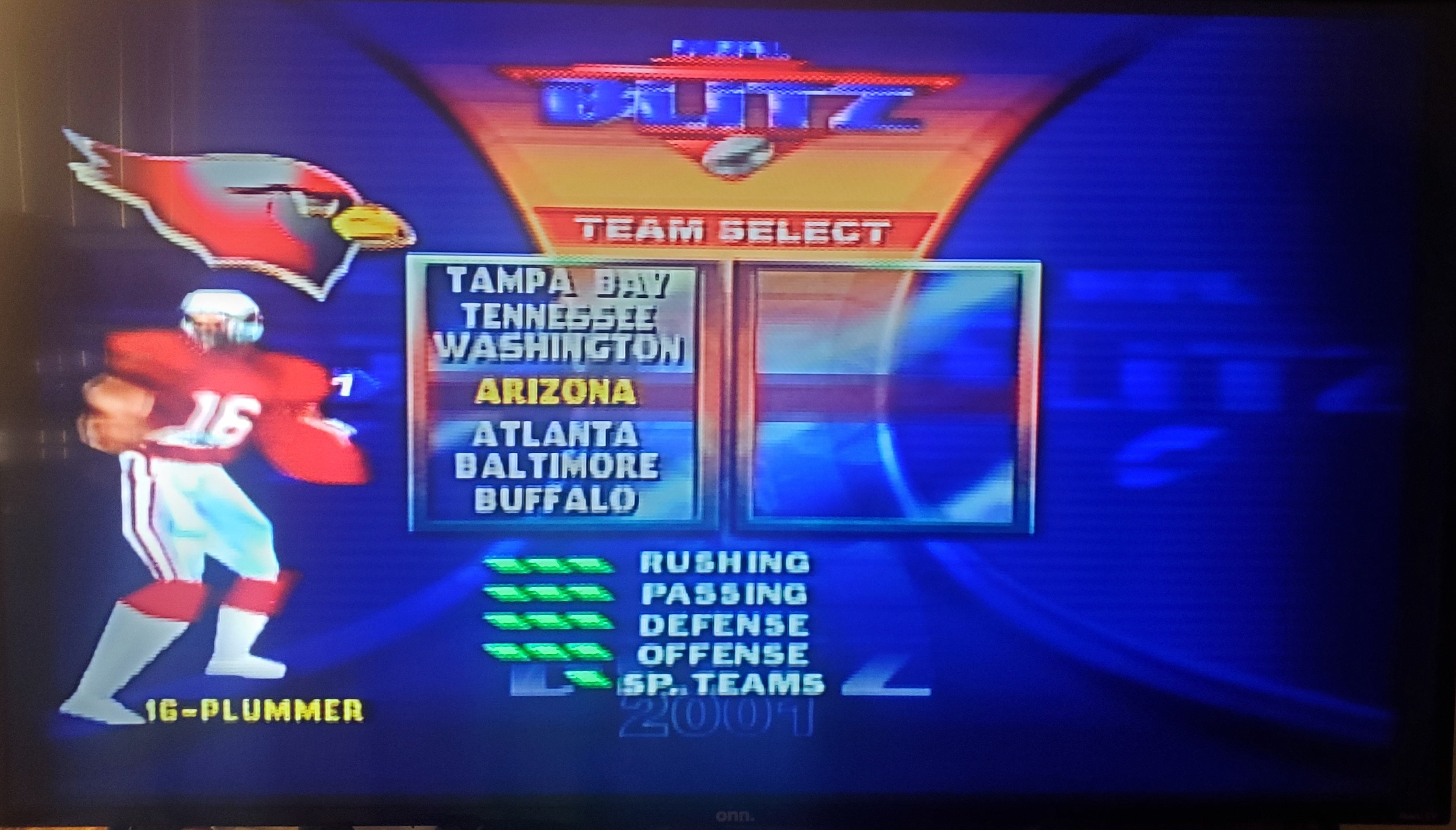 NFL Blitz 2001 N64 Nintendo 64 Video Game Cartridge 2000