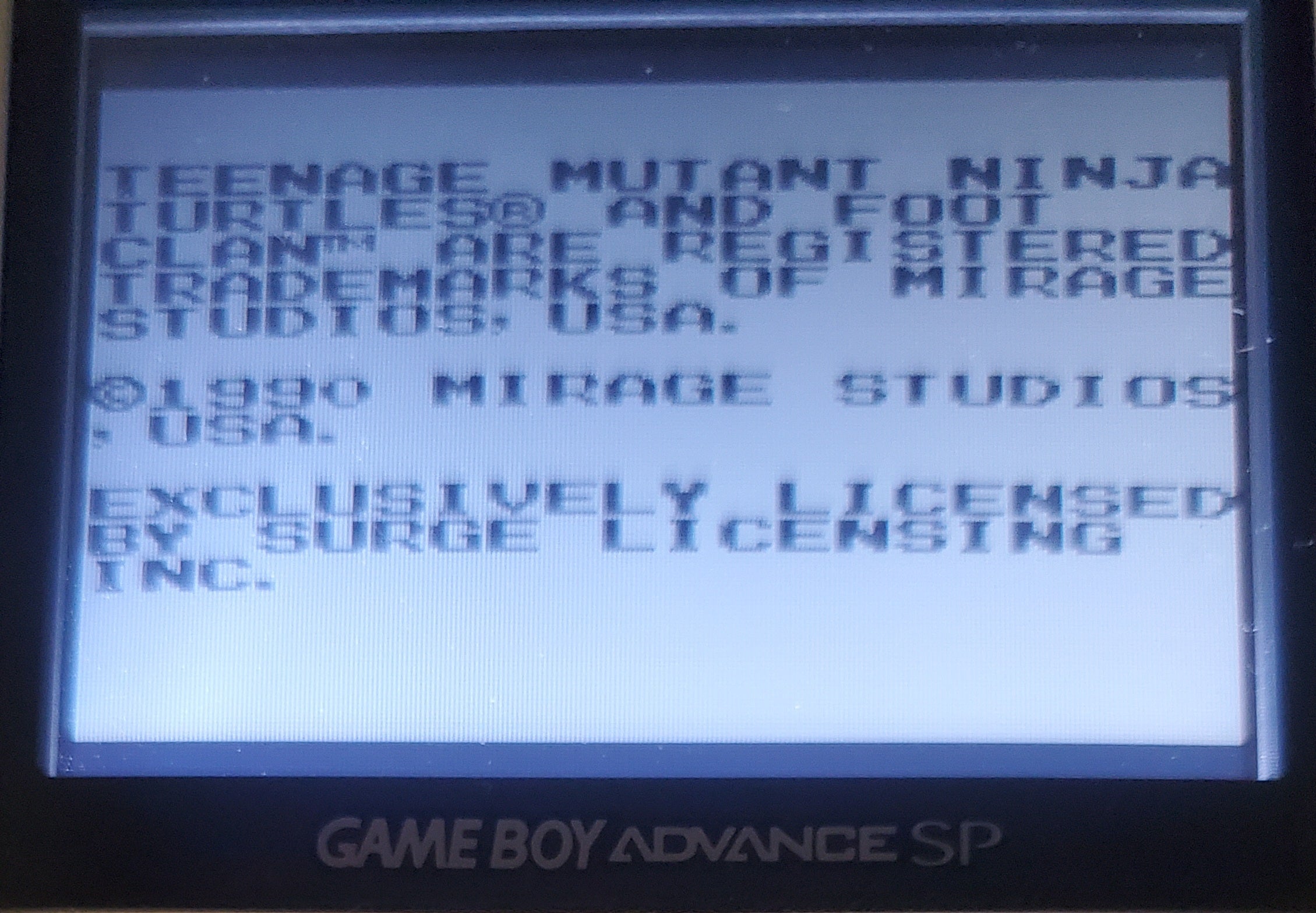 TMNT Fall Of The Foot Clan GB Video Game Catridge Gameboy 1990