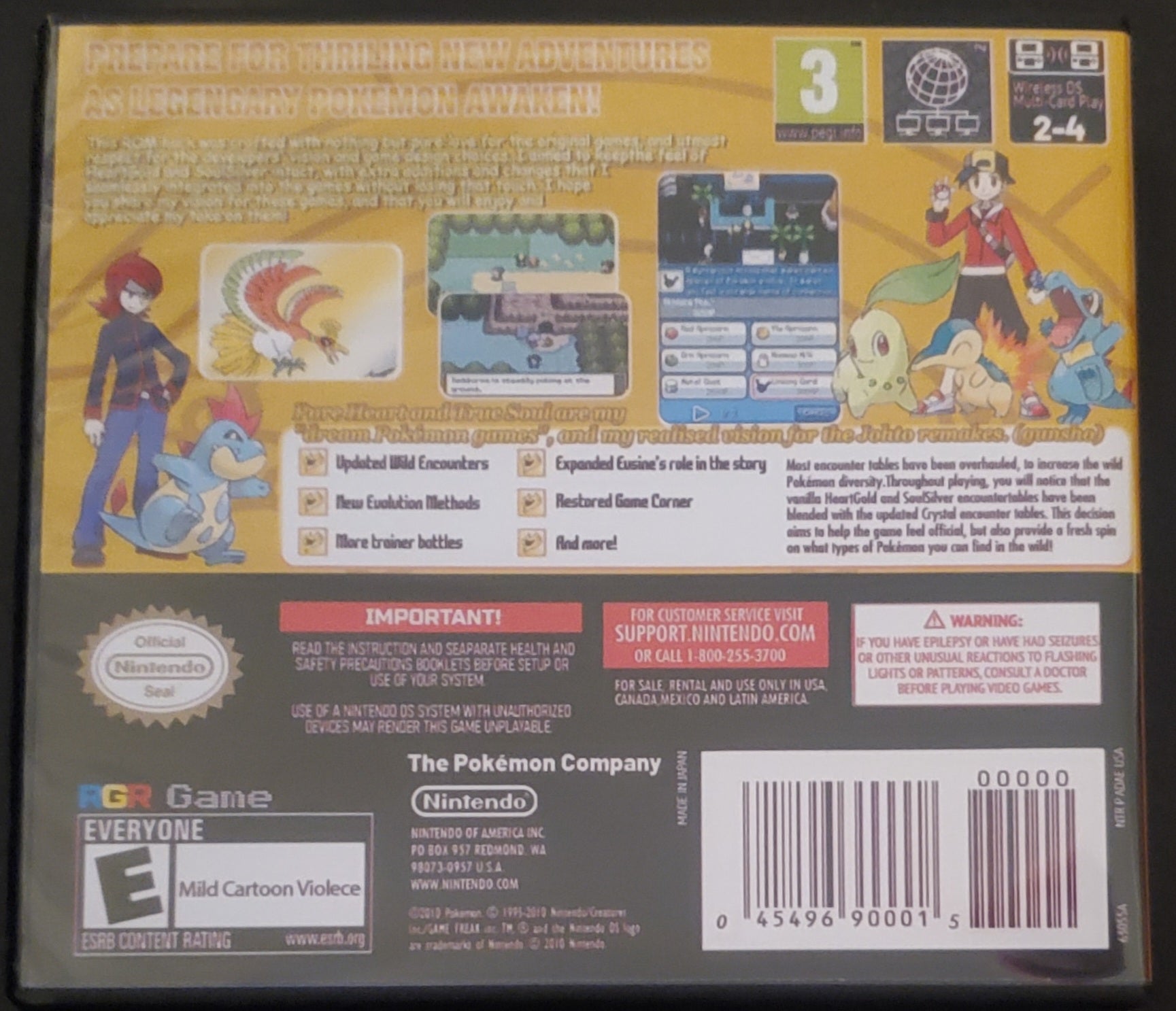 Pokemon Pure Heart NDS Nintendo DS Custom ROM Hack Video Game