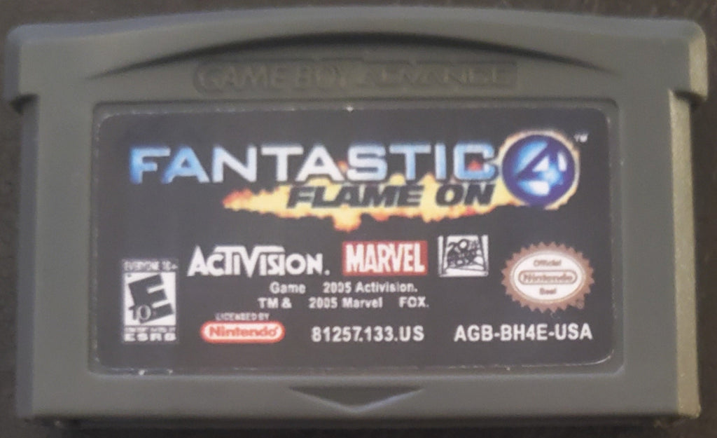 Fantastic 4 Flame On GBA Video Game Cartridge Game Boy Advance 2005