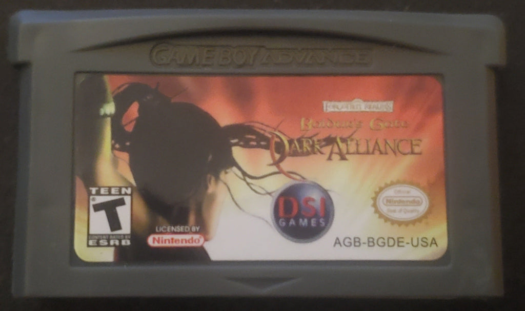 Baldur's Gate Dark Alliance GBA Video Game Boy Advance 2004 Nintendo