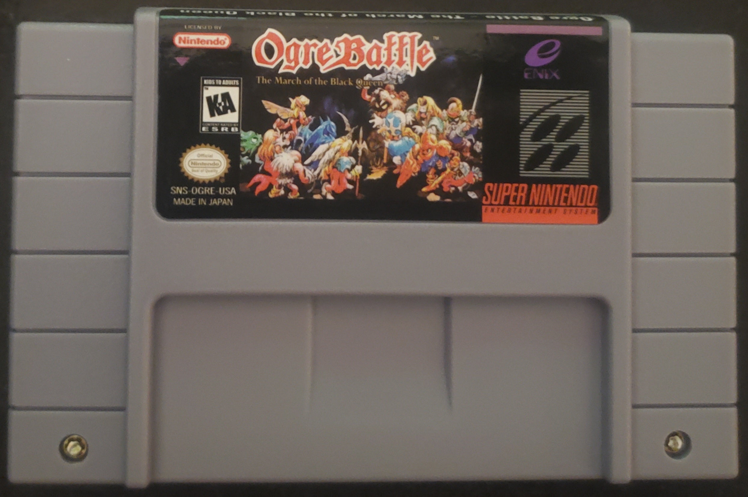 Ogre Battle SNES Video Game Cartridge Super Nintendo 1995