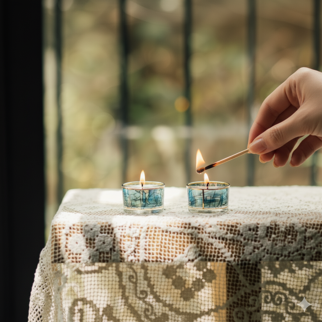 Luxurious and designed Judaica set - Chagall Blue Series