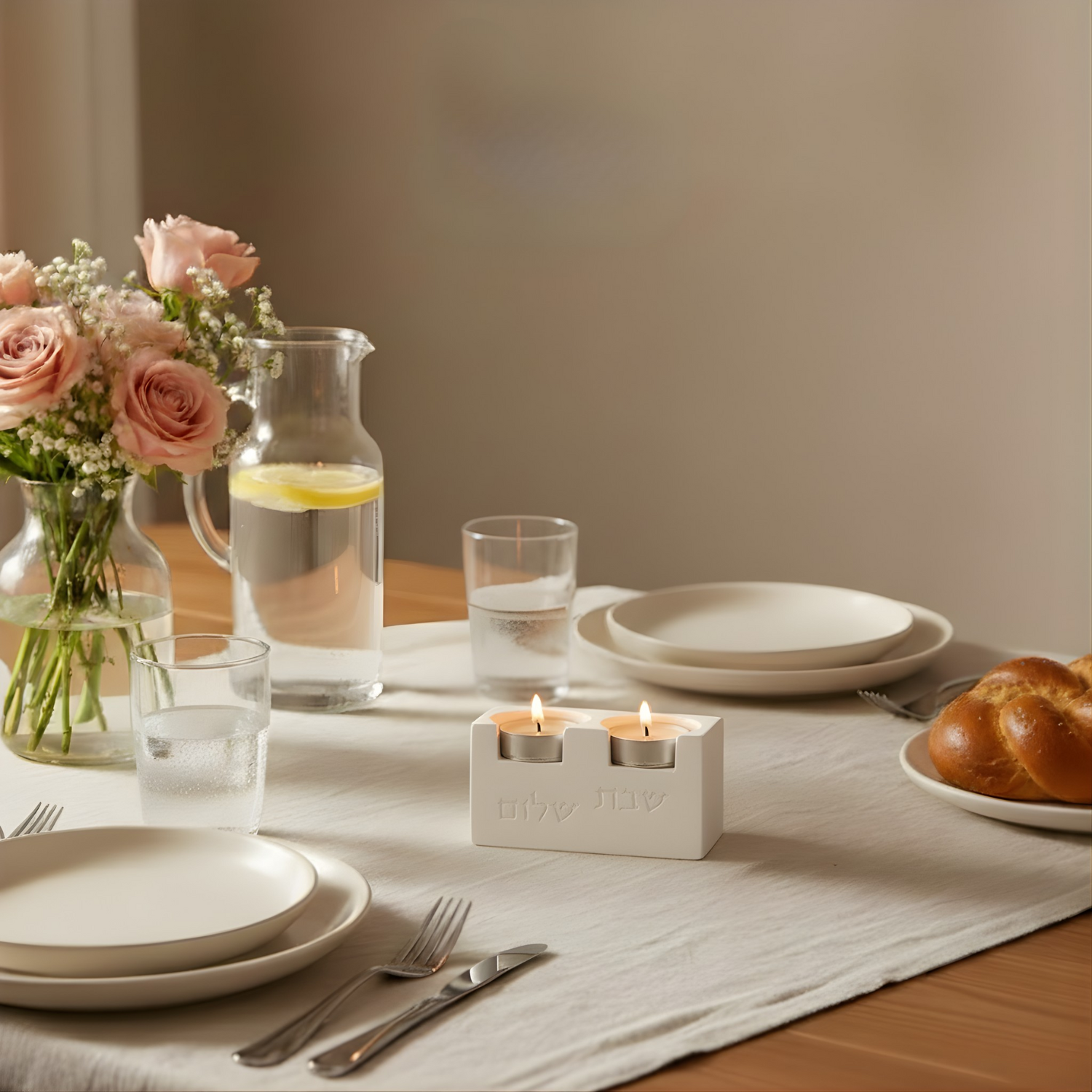 Concrete Sabbath Candle Holders – Cube Series