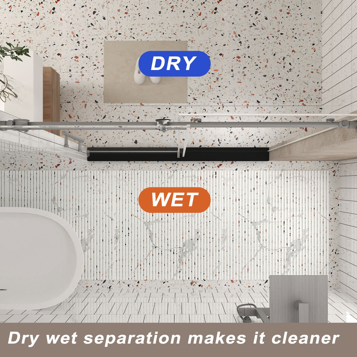 Frameless Shower Door 44-48"W x 76"H