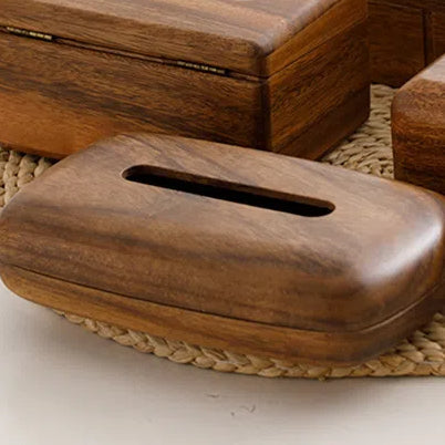 Solid wood tissue box simple household paper box hotel dining table office wooden paper box