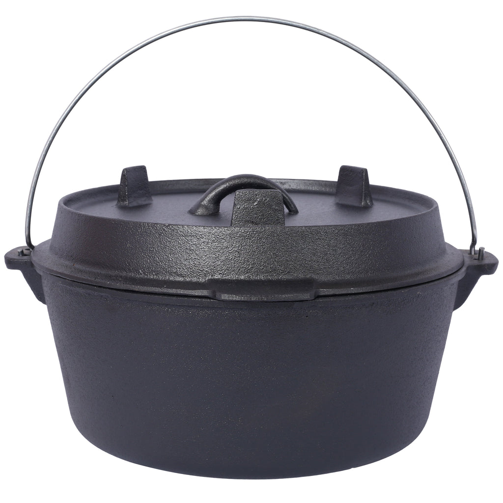 Pre-Seasoned Cast Iron Dutch Oven with Skillet Lid