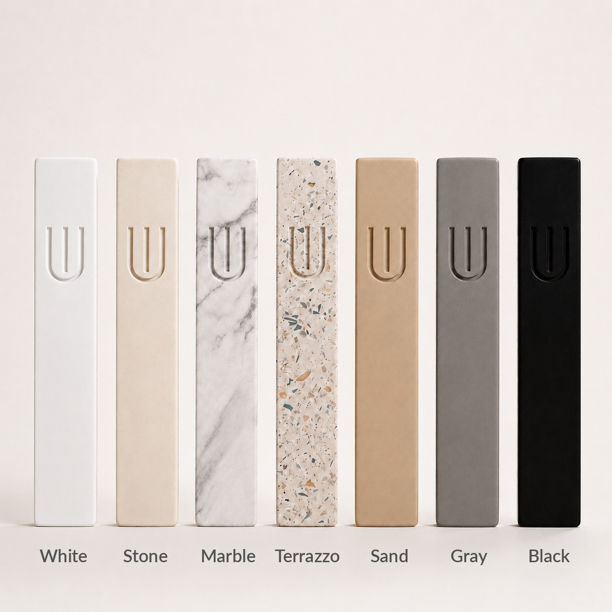 Elegant Black Concrete Mezuzah Case | Timeless