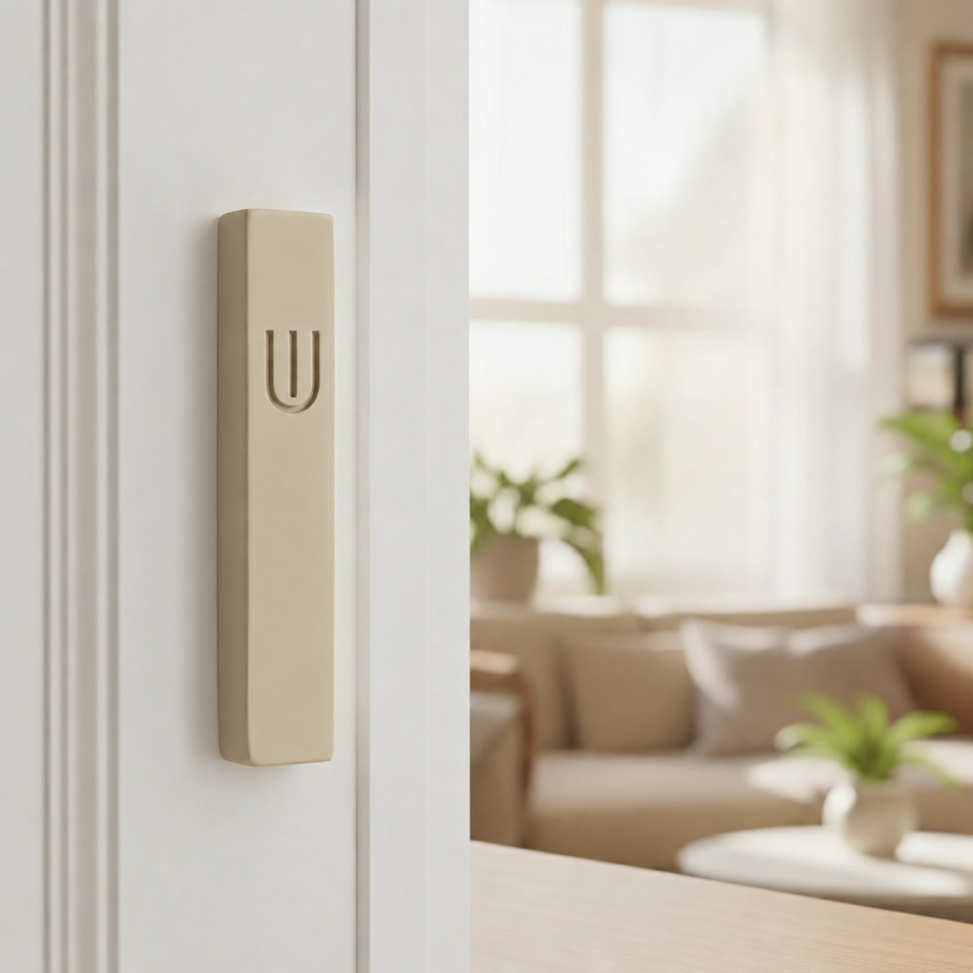 Elegant Black Concrete Mezuzah Case | Timeless
