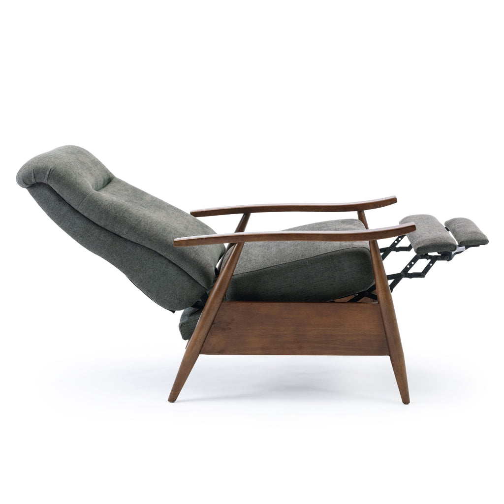 Saugus Wood Arm Push Back Recliner