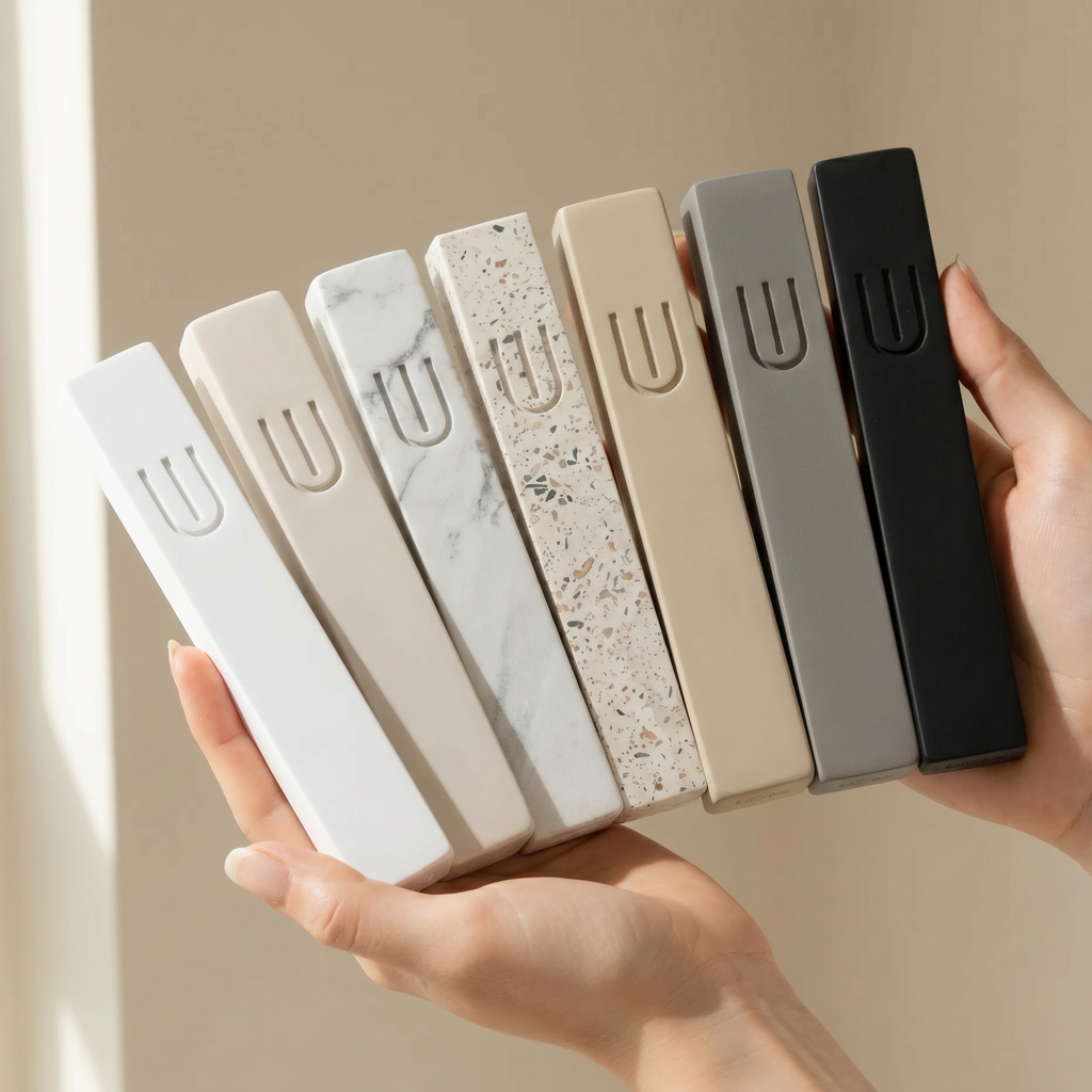 Elegant Black Concrete Mezuzah Case | Timeless