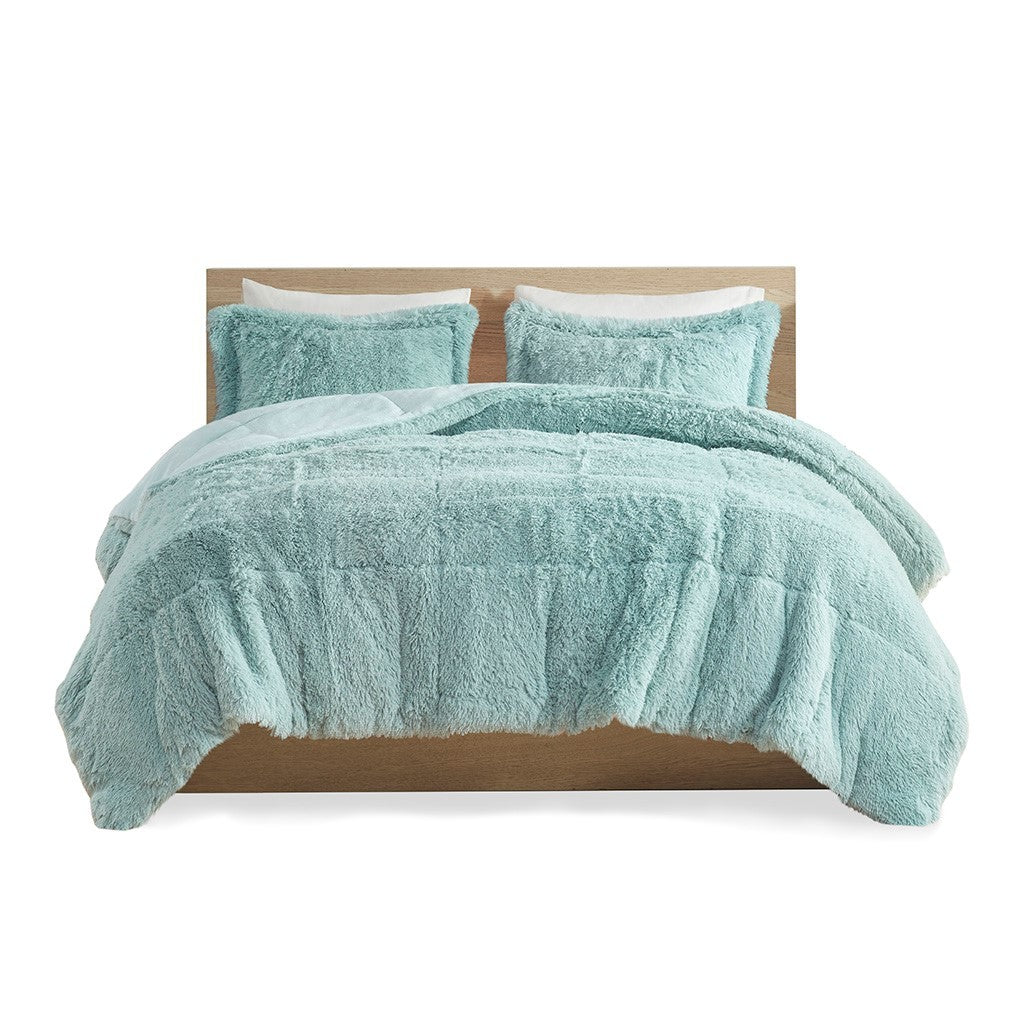 Twin/Twin XL Shaggy Long Fur Comforter Mini Set