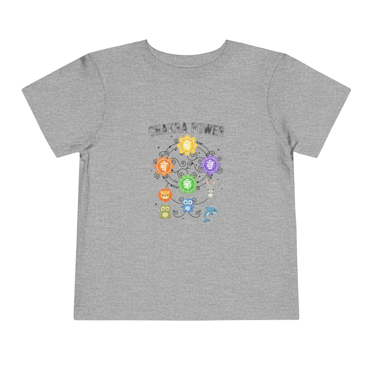 Chakra Power Toddler Tee — Colorful Kids Chakra Energy Shirt
