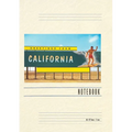 Vintage Lined Notebook Greetings from California, Surfer on Billboard - Paperback