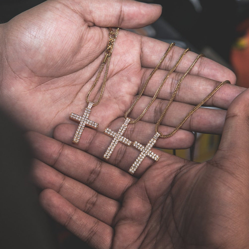 Cross - Double Row Pendant