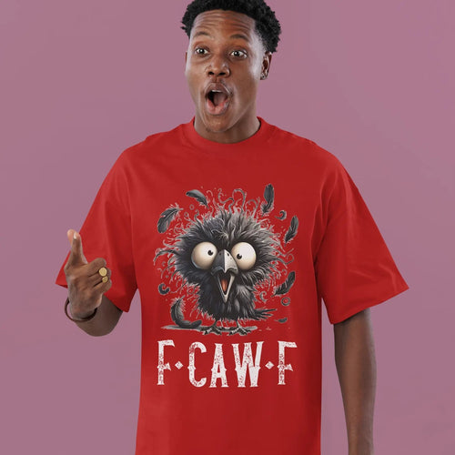 "F-Caw-F" Crow T-Shirt - Funny Bird Shirt, Unisex Graphic Tee with a Pun