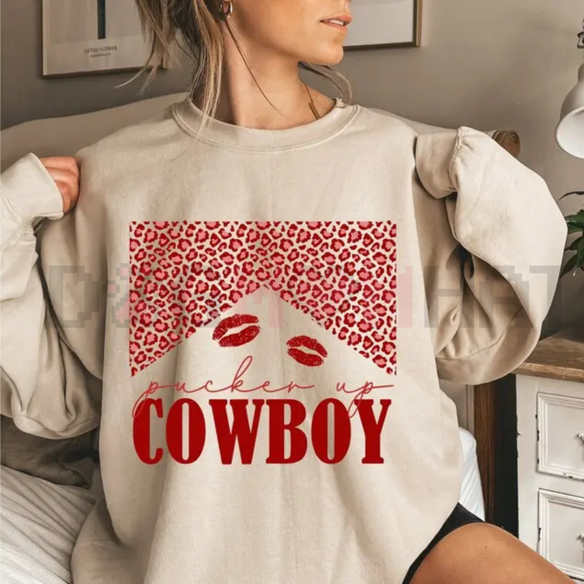 "Howdy Valentine" Western Boots Sweatshirt