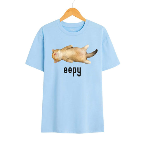 "Eepy Cat" Silly Sleepy Cat Meme T-Shirt - Cute Cat Lover Apparel, Funny Meme Tee