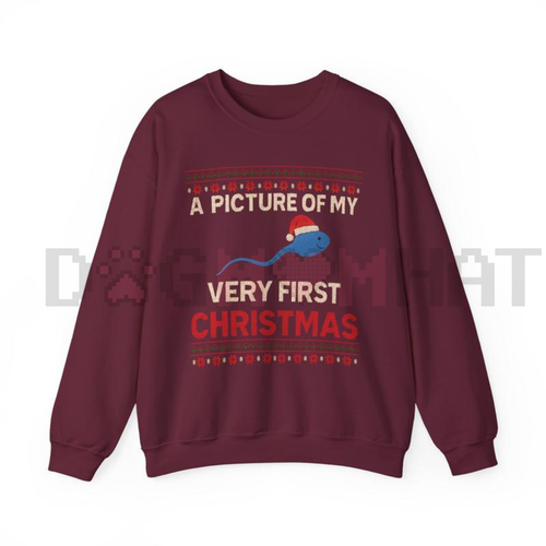 "A Picture Of My Very First Christmas" Unisex Crewneck Sweatshirt