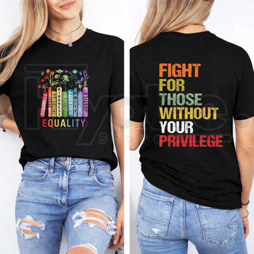 "Equality: Fight For Those Without Privilege" – Floral Human Rights Top