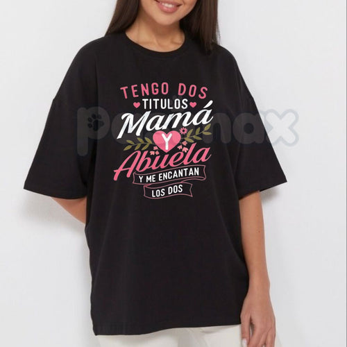 "Mom and Grandma" Two Titles T-Shirt – Heartwarming Mother's Day Graphic Tee, Remastered Heavy Cotton Matriarch Top, Soft Lived-In Heavyweight Family Legacy Shirt, Made in USA