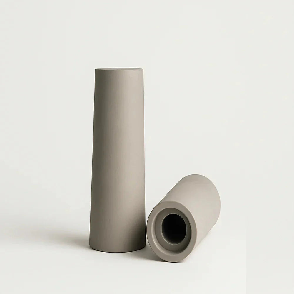 Modern Concrete Shabbat Candlesticks – Bliss Series