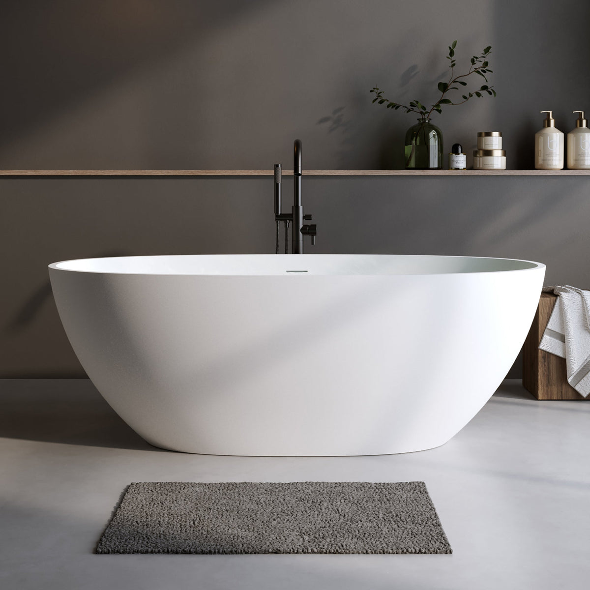 59" Solid Surface Matte Tub