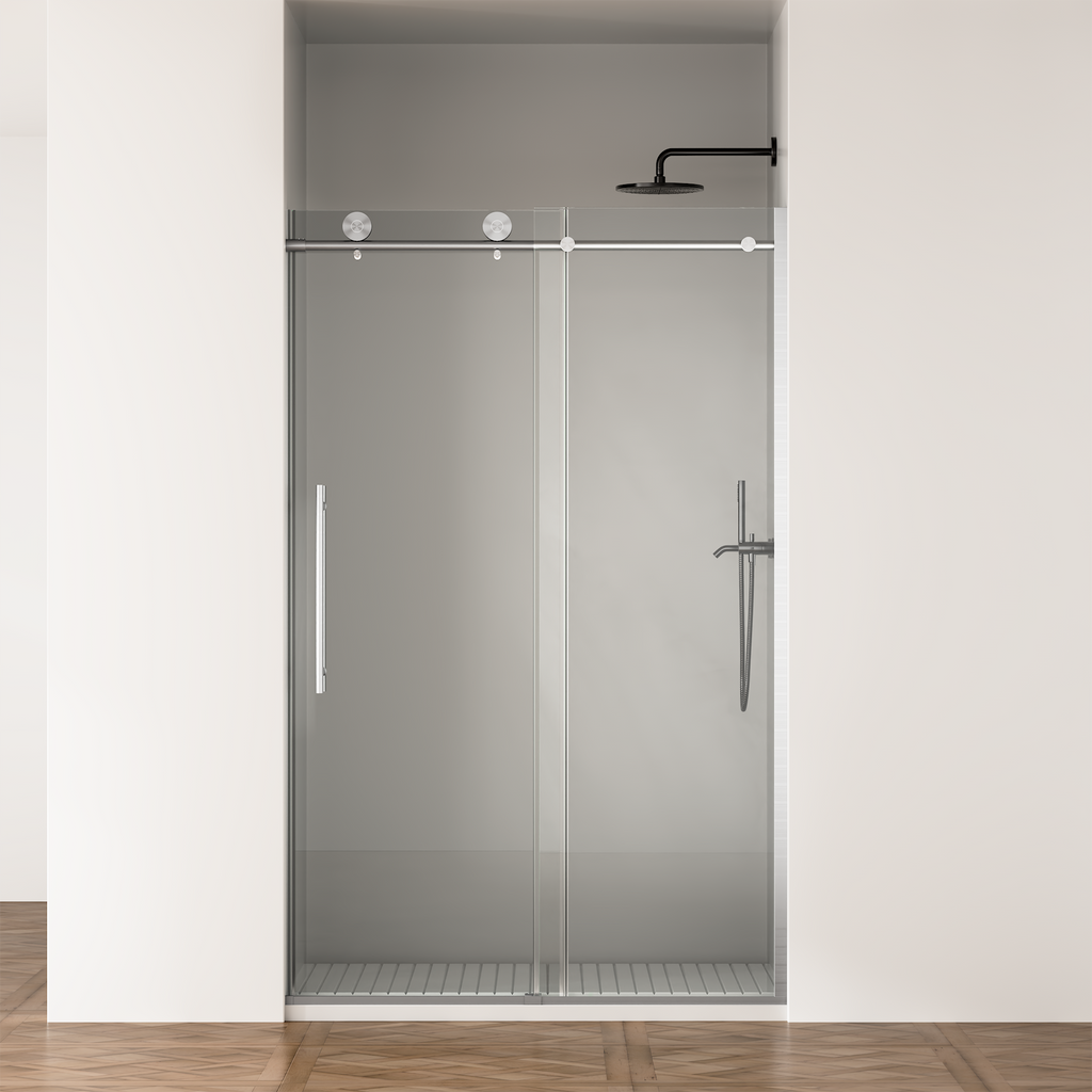 Frameless Sliding Shower Door, 44-48 in W x 75 in H